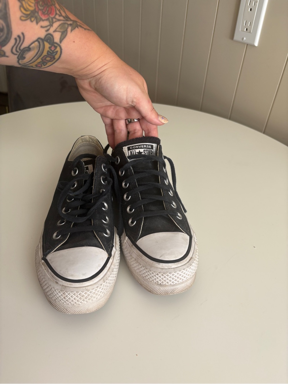 Converse Black Low Top Canvas Sneakers